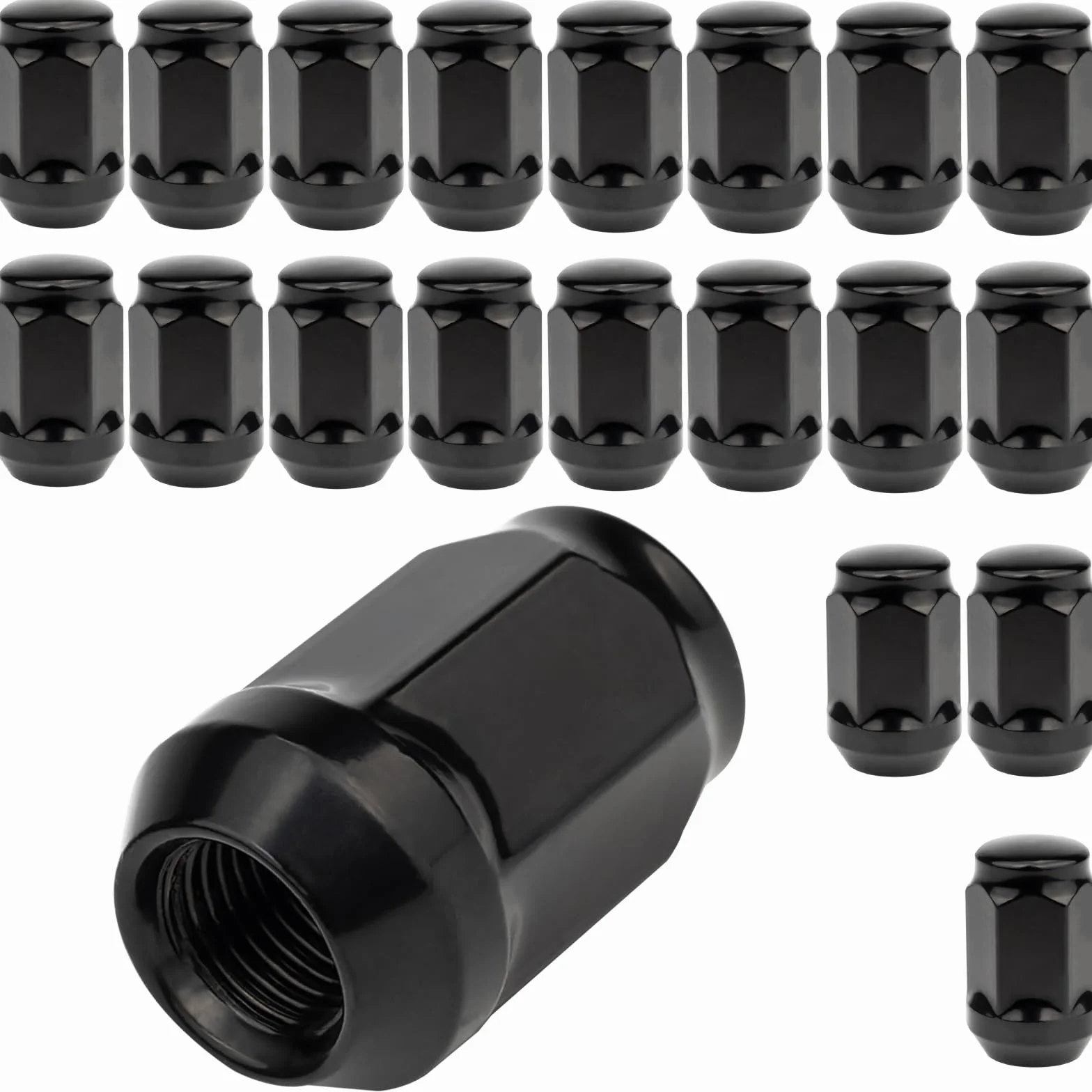GAsuppply 20 x Tuercas di ruota I 1/2 Zollx20 UNF con sede conica I Compatibili con 1991-2019 Ford Explorer, 1964-2014 Ford Mustang, 1987-2018 Jeep Wrangler, 1993-2010 Jeep Grand Cherokee