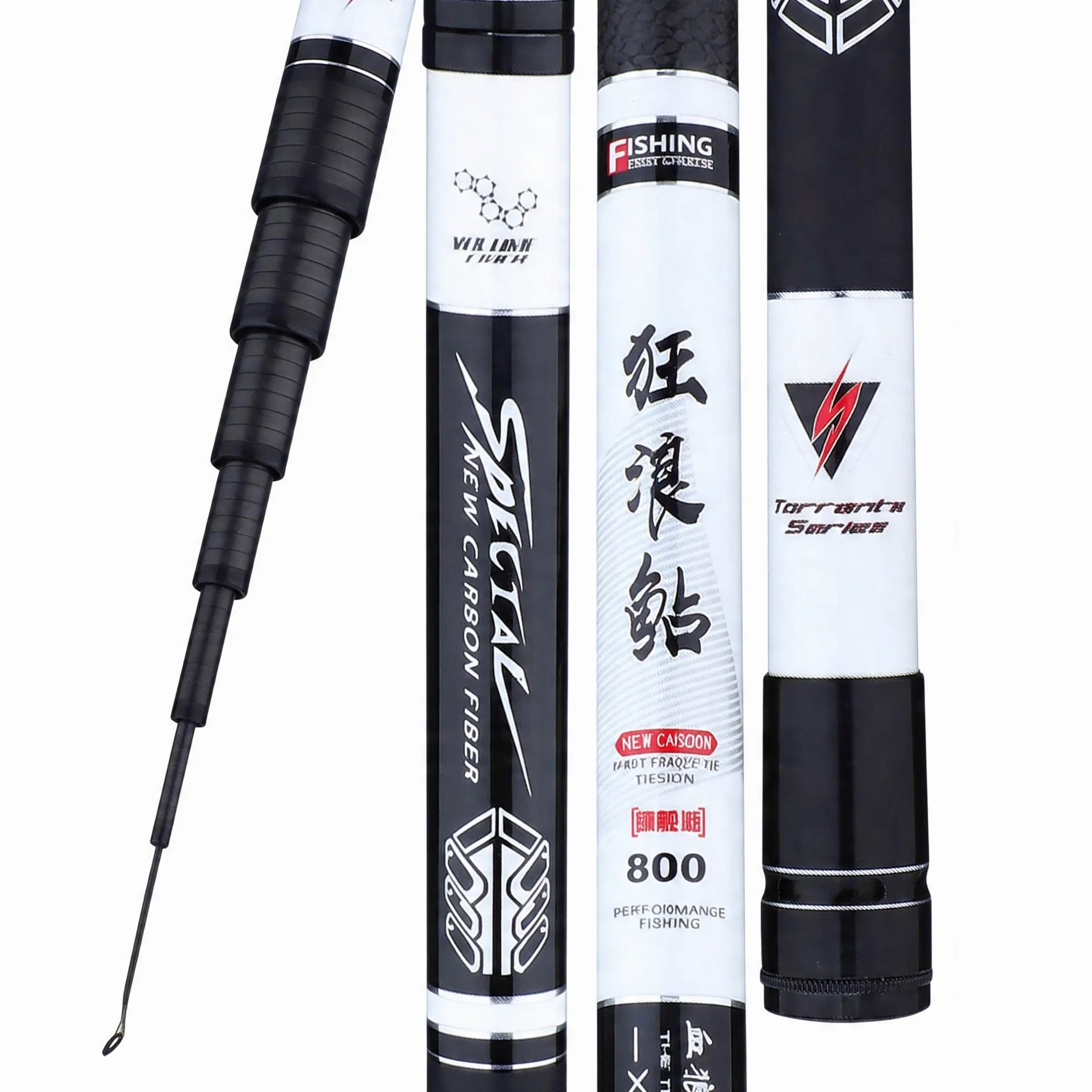 Canna da pesca telescopica da 8-16 m, ultraleggera, ideale per viaggi e pesca in acque profonde, fiumi, oceani, laghi e come regalo per pescatori
