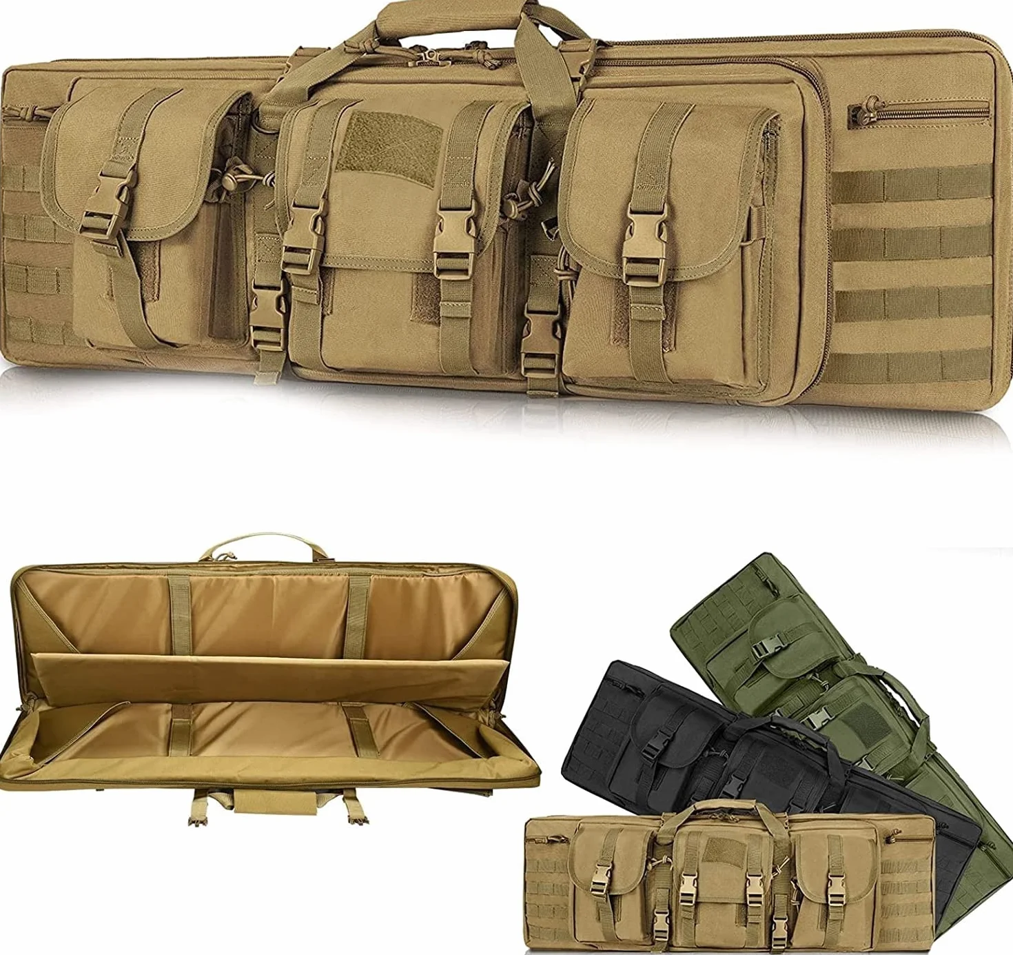 Custodia Morbida Tattica per Fucile da Caccia Khaki 108cm
