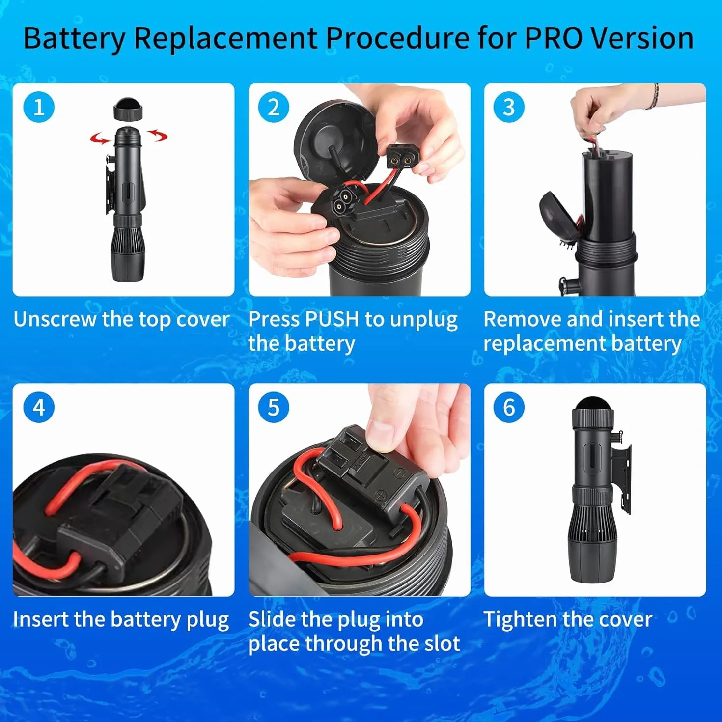 Camolech CM7-1 Pro Monopattino elettrico subacqueo 700 W, controllo del pollice, per SUP, piscina, immersioni, snorkeling