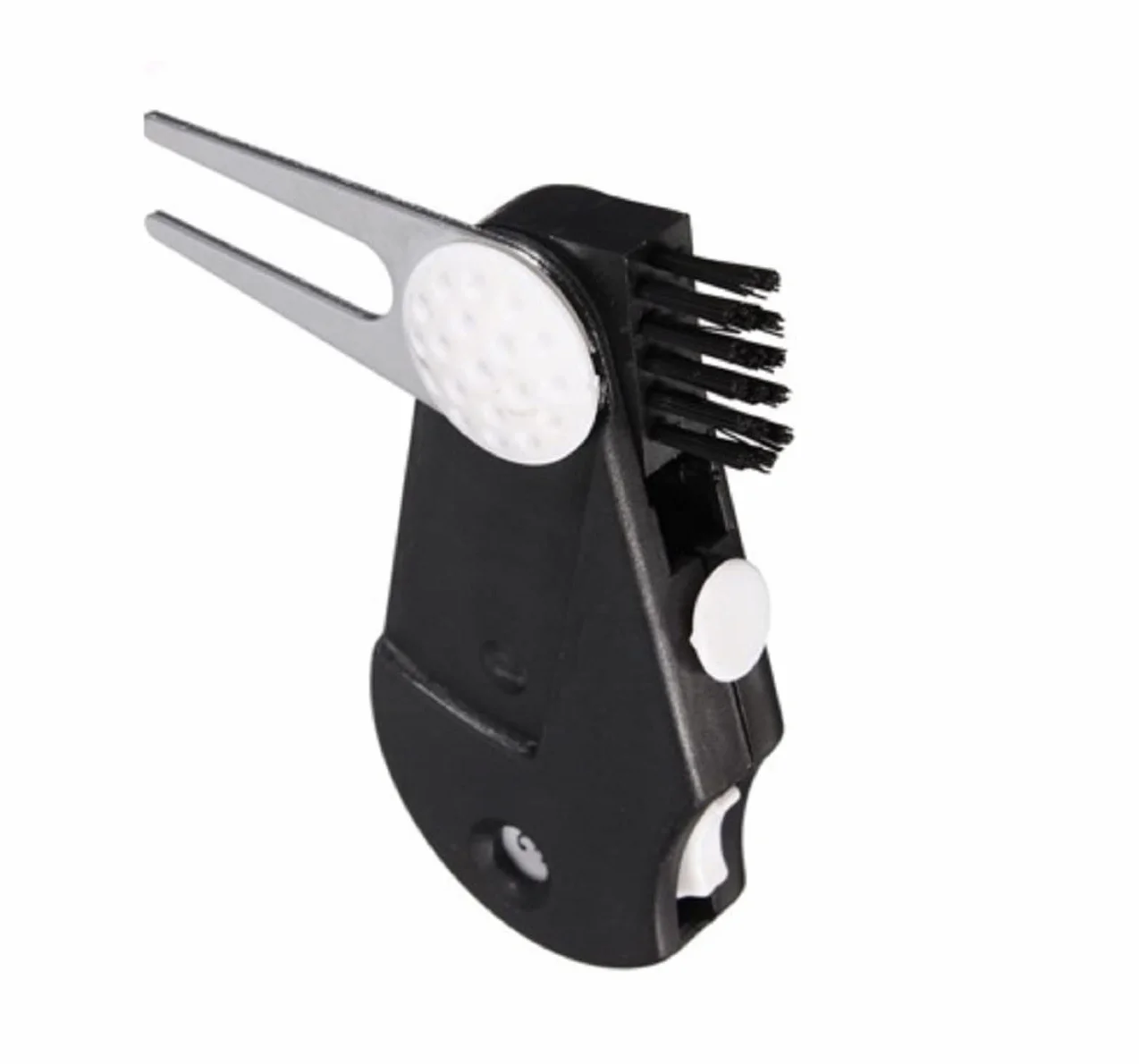 Tasca Golf Strumento Multi-Funzionale 5 in 1 Kit - alza Pitch, forcelle, penello, Clip, contatore, Ball Marker
