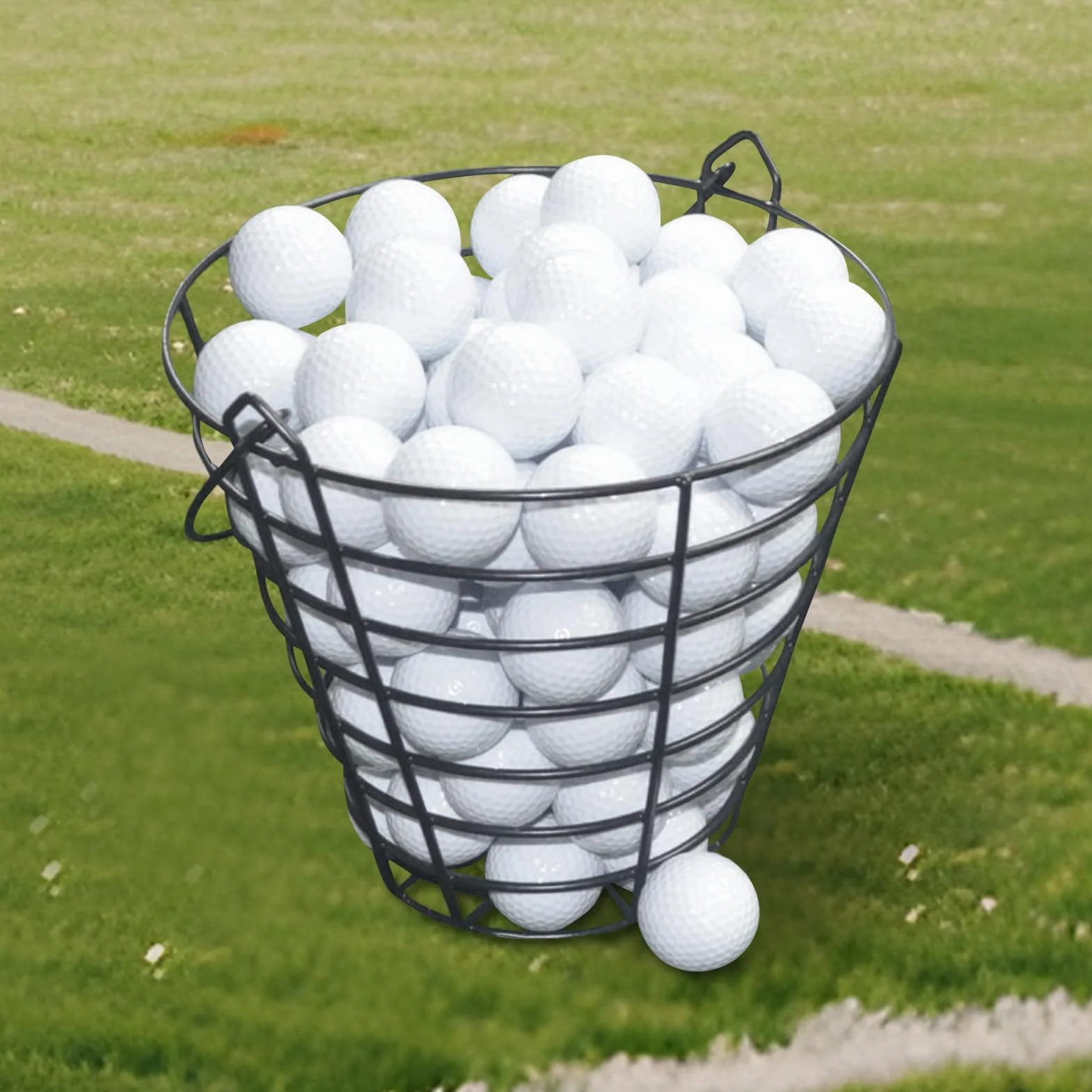 Basket A Palline Da Golf - Contenitore Per Fili Da Golf, Secchio Di Stoccaggio Detiene 100 Palle, Organizzatore Pesante