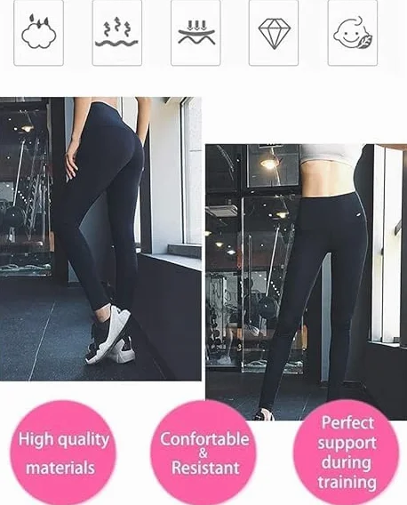 Pantaloni di Perdita di Peso Leggings Anticellulite Donna Fitness per Palestra Corsa Yoga