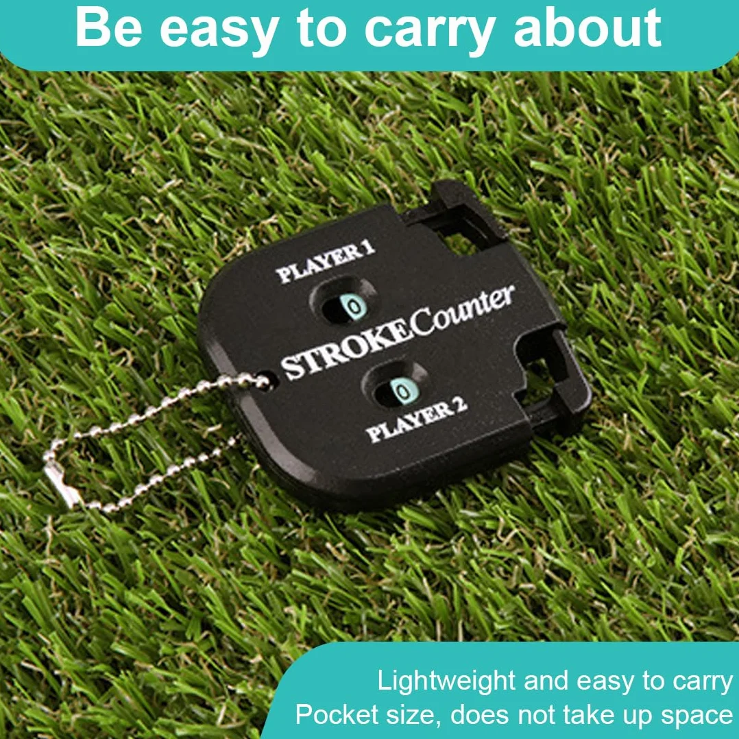 Segnapunti Golf 2 Pezzi Contapunti Conta Buca 2X Giocatori 9X Buche Accessori Golfista Contatore Colpi (Nero)