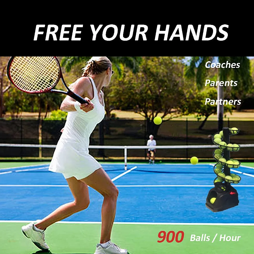 Macchina per Palline da Tennis Leggera con Batterie per 30 Palle