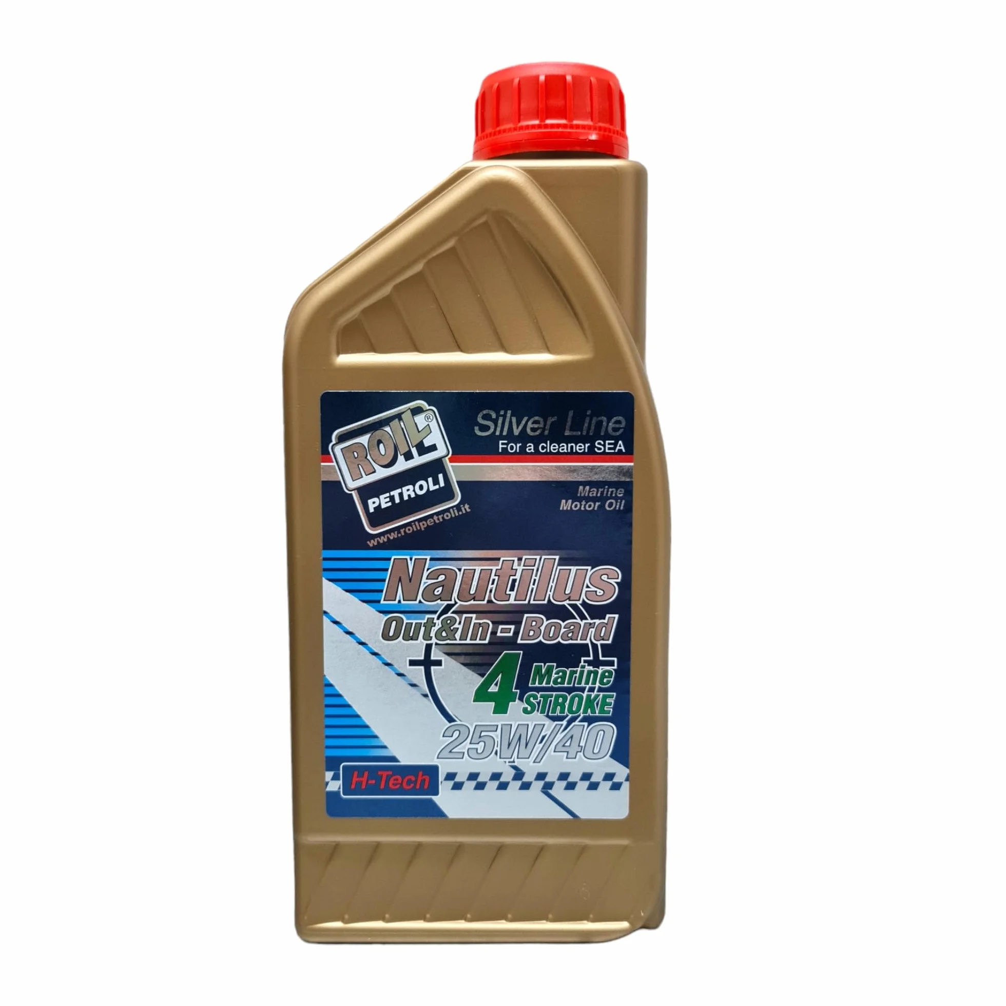 Roil Nautilus 25W/40 4 Stroke Marine Oil 1L NMMA FC-W API SL VDS-3