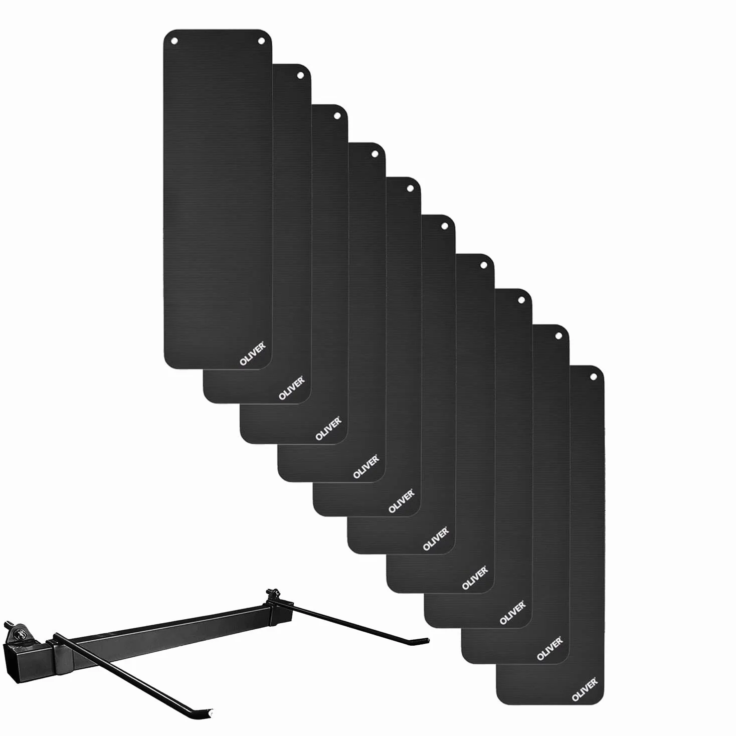 Oliver - Tappetino da Ginnastica con Occhielli, da Parete, per Yoga, Pilates, Ginnastica, Fisioterapia, Allenamento fasciale, 10 pz