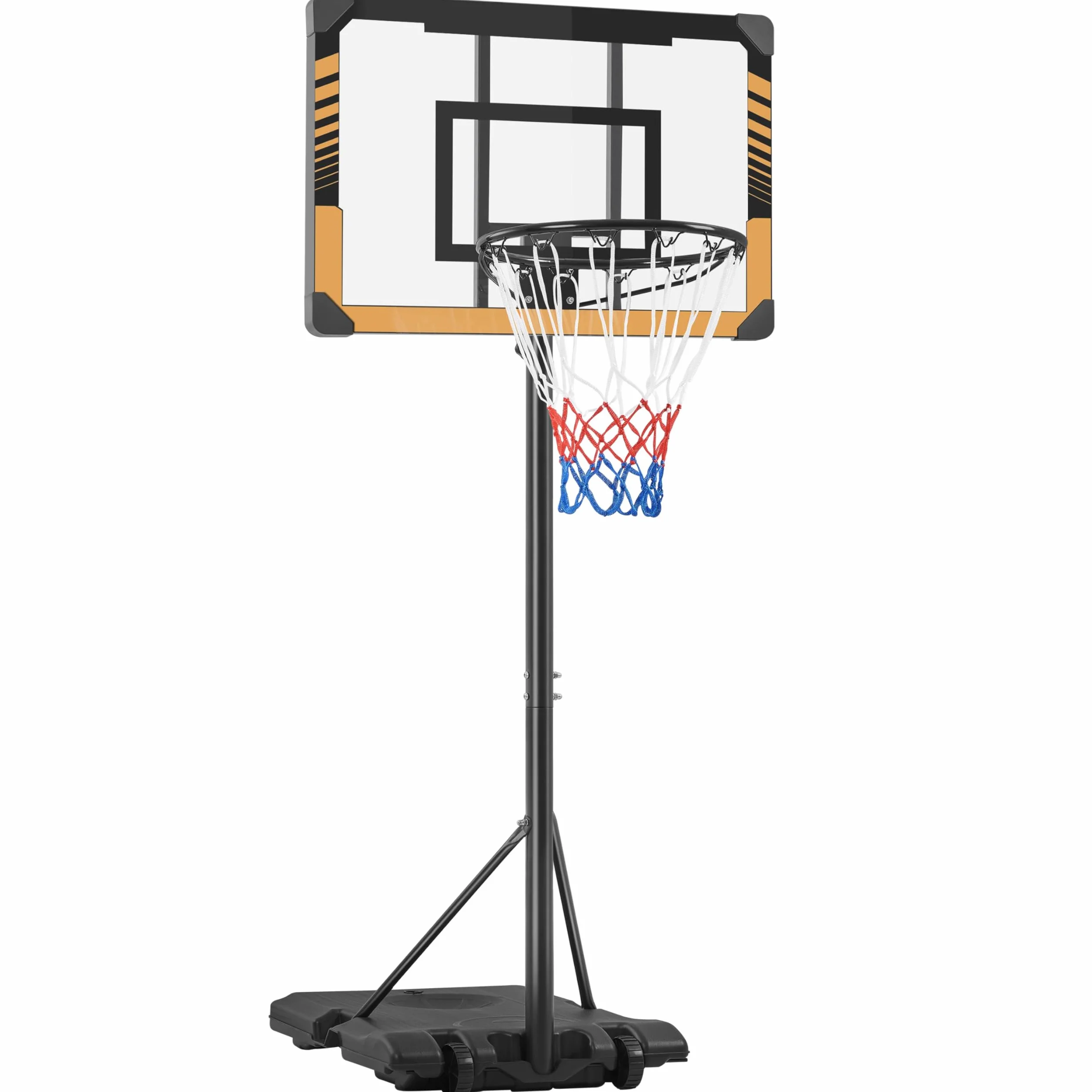 Yaheetech Canestro Basket Esterno Interno Altezza Regolabile con Colonna Tabellone