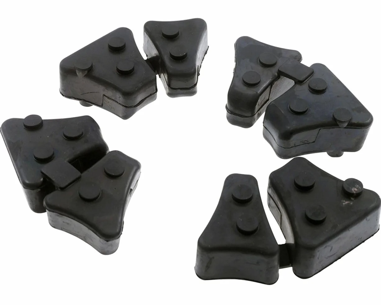 Set di ammortizzatori posteriori per Yamaha MT-03 XT 600 660 XTZ XV 125 250 XVS 250 – 4 pezzi – gomma nera – migliora il comfort di avviamento e cambio marcia – sostituzione per ammortizzatori usurati