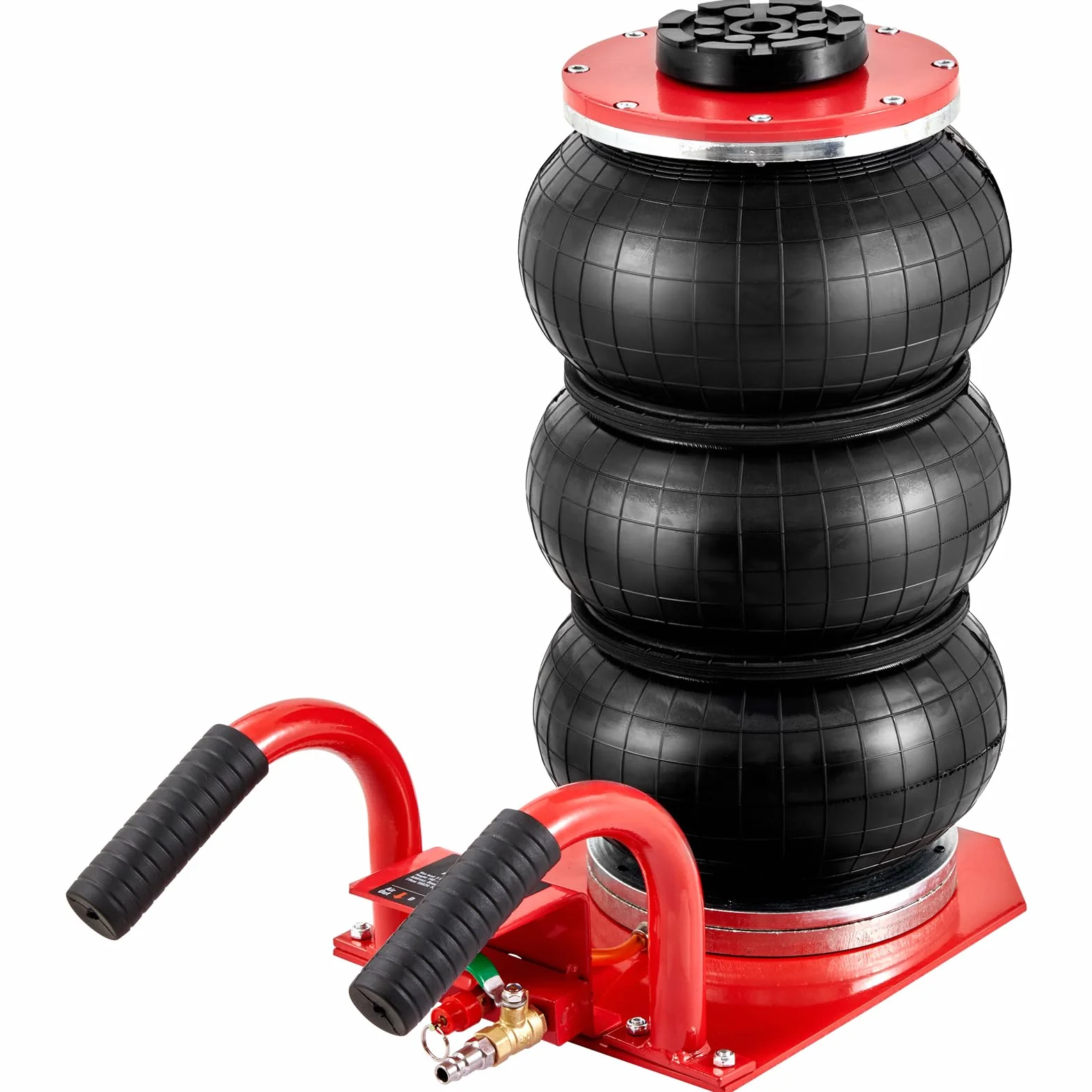 VEVOR Cric ad aria compressa, 3 tonnellate/5000 kg, cric airbag con sei tubi in acciaio, sollevamento fino a 450 mm, cric pneumatico a sollevamento rapido 3-5 s, con maniglie laterali per auto, garage