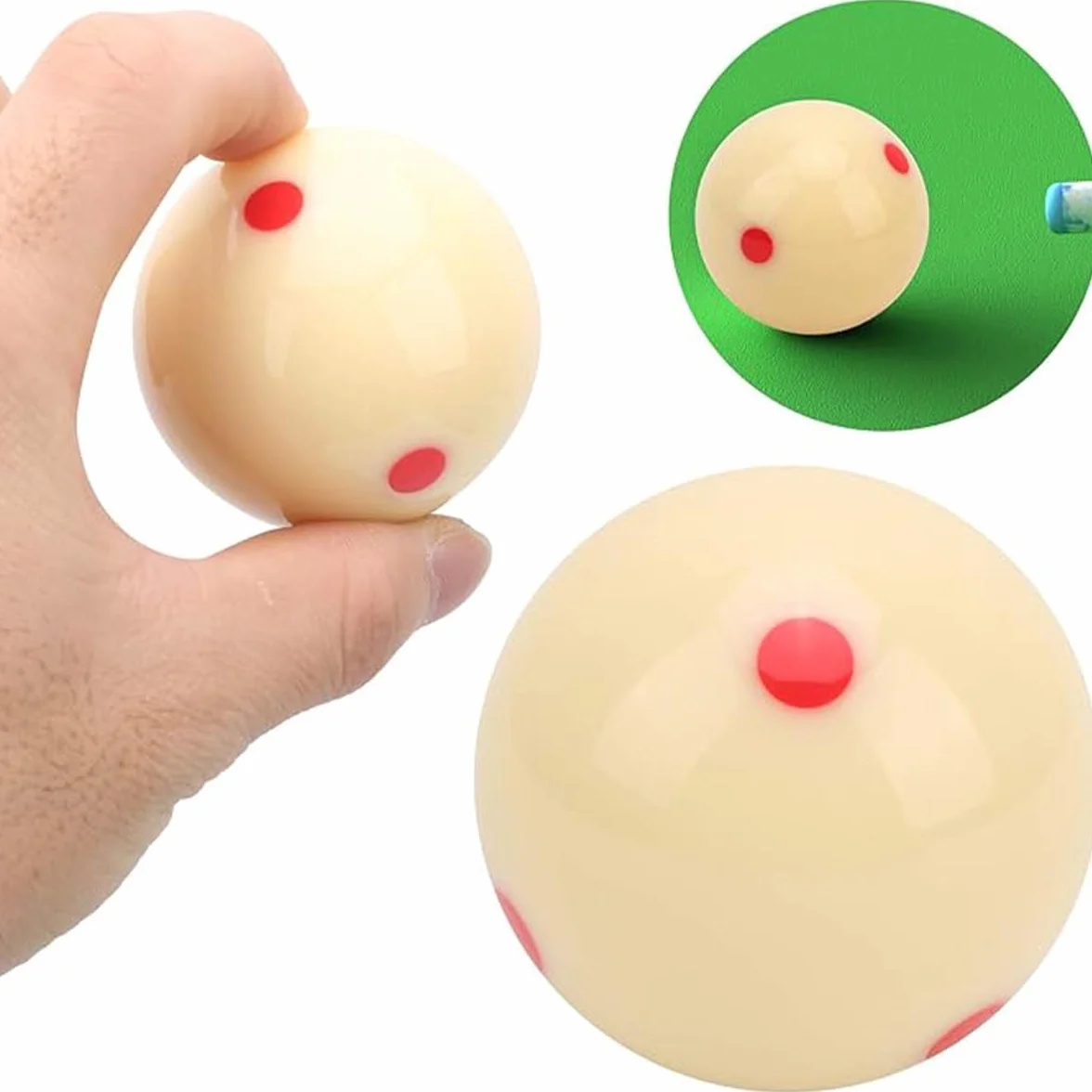 POFET Batting Marked Red-White Pool Ball Billiard Training Ball
