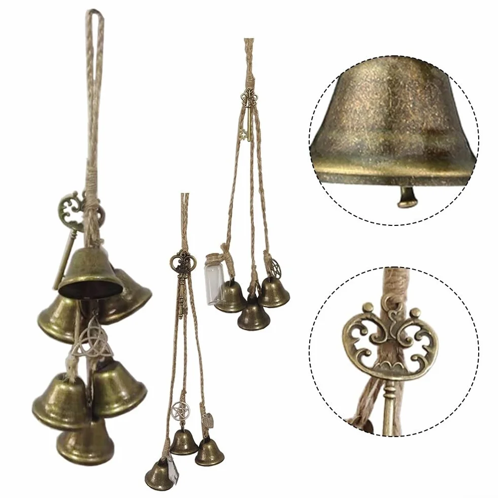 Witch Wind Chime con campane protettive per flusso di energia positiva