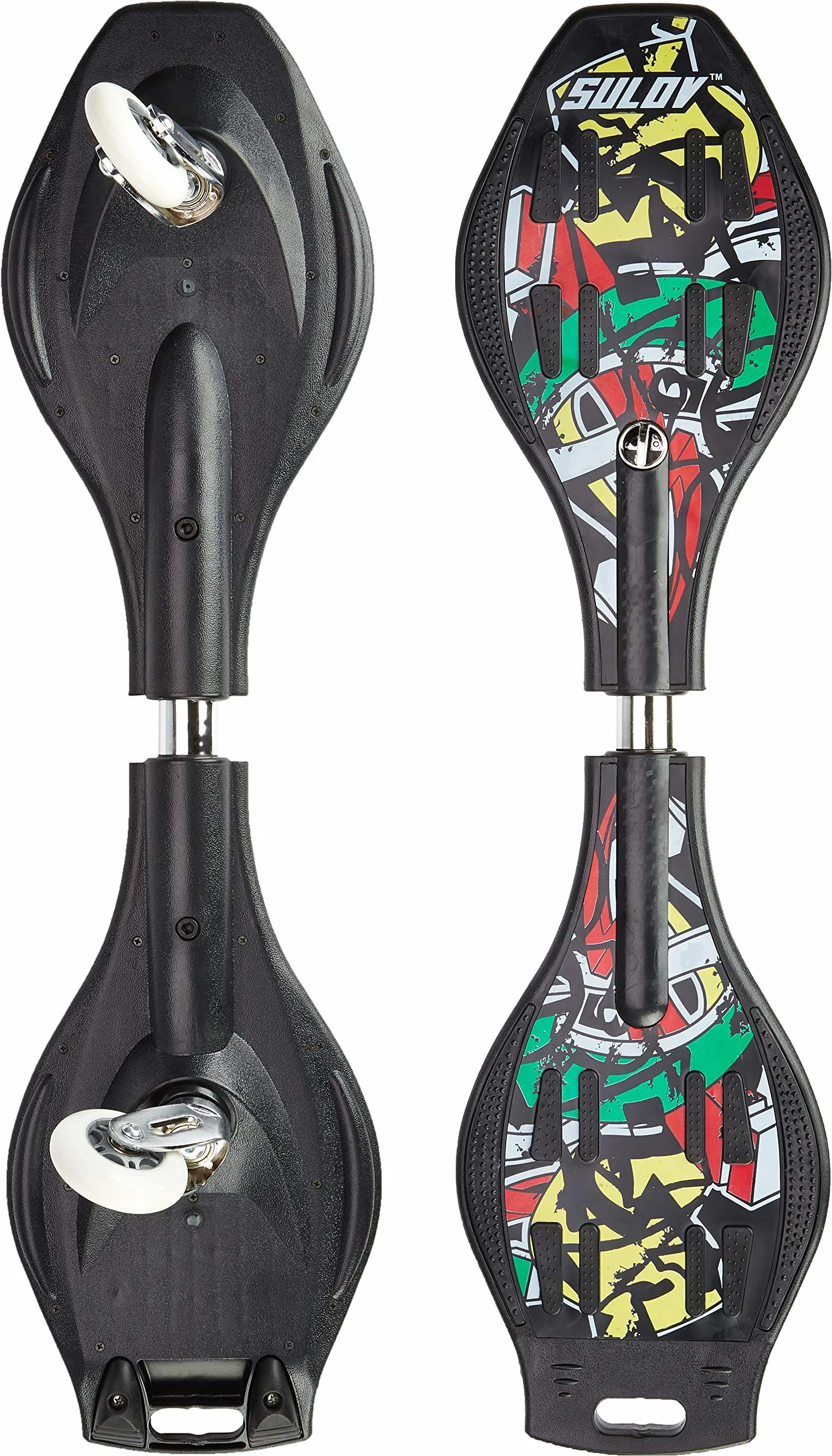 Unisex-Youth snakeboard-5 Dream Wave Board, Colore Nero/Giallo, Taglia Unica