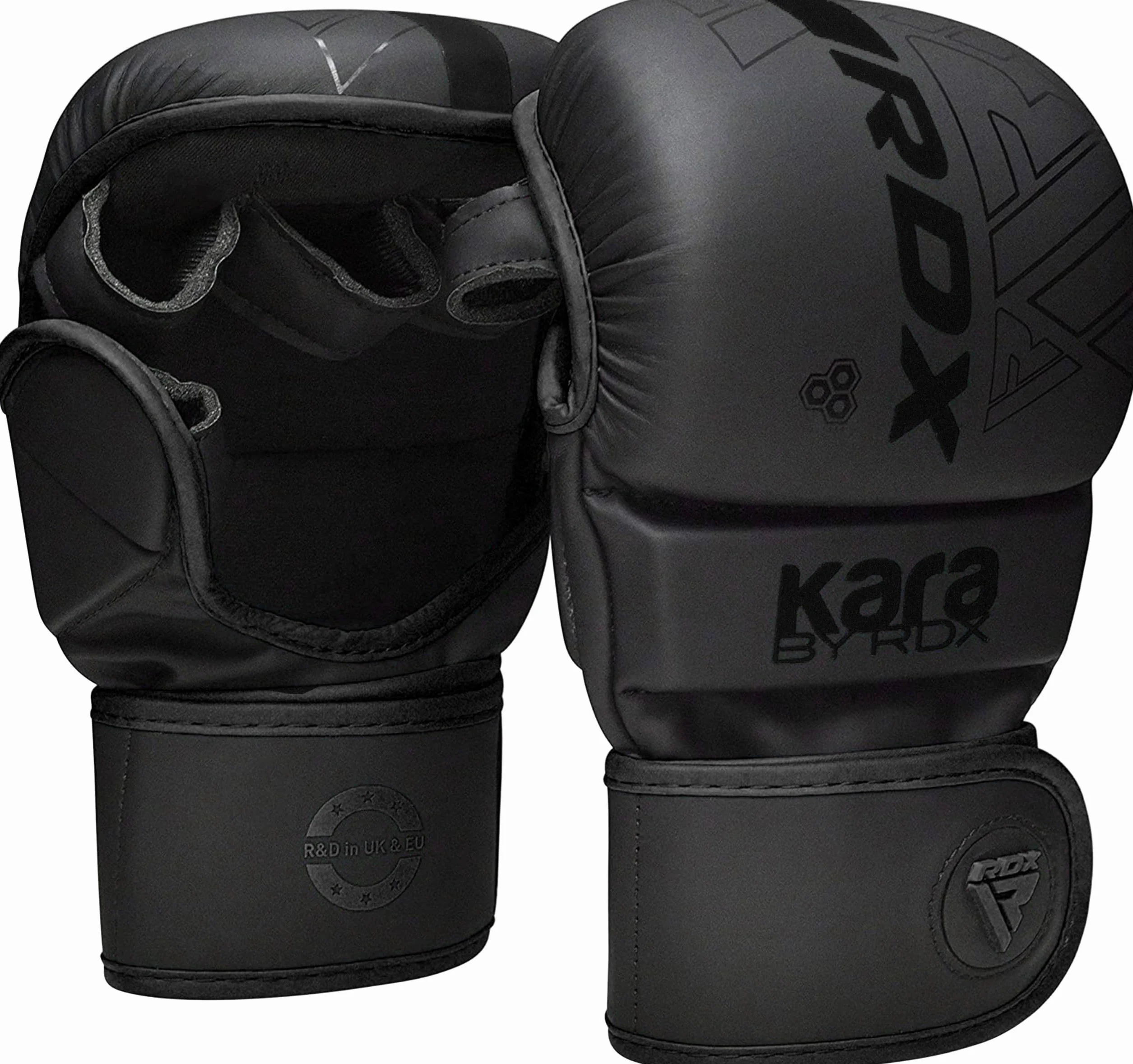 RDX Guanti MMA per Arti Marziali Grappling Allenamento, Maya Hide Cuoio Kara Sparring Guantoni per Kickboxing, Muay Thai, Combattimento in Gabbia, Sacchi Pugilato, Sacco da Boxe
