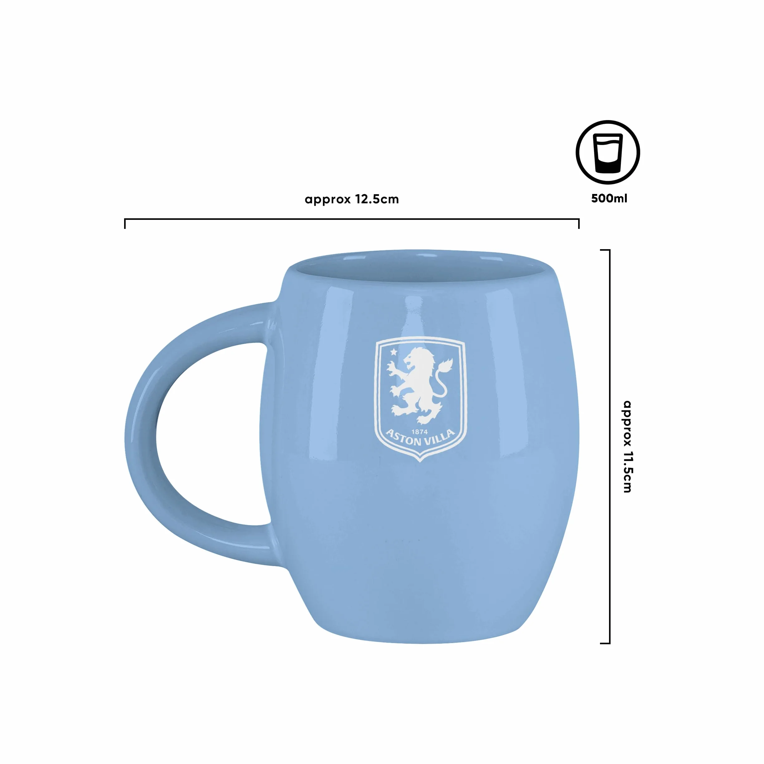 FOCO Tazza da tè blu cielo Aston Villa FC