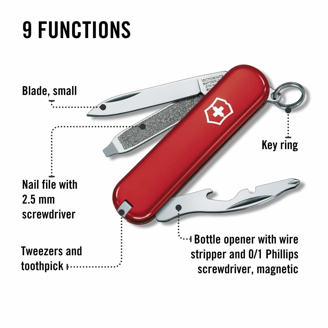 Victorinox Rally Coltellino Svizzero Multiuso 9 Funzioni Lama
