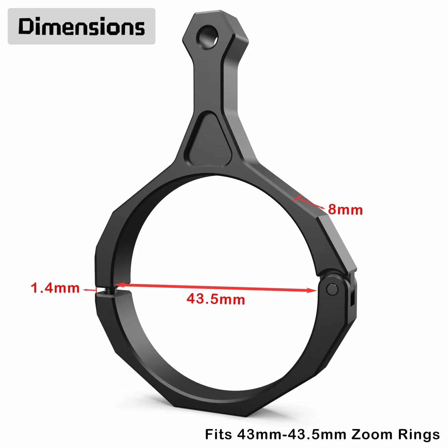 Leva di Regolazione Rapida AGSHOOT Precision per Cannocchiale Compatibile con Anelli 42-46mm