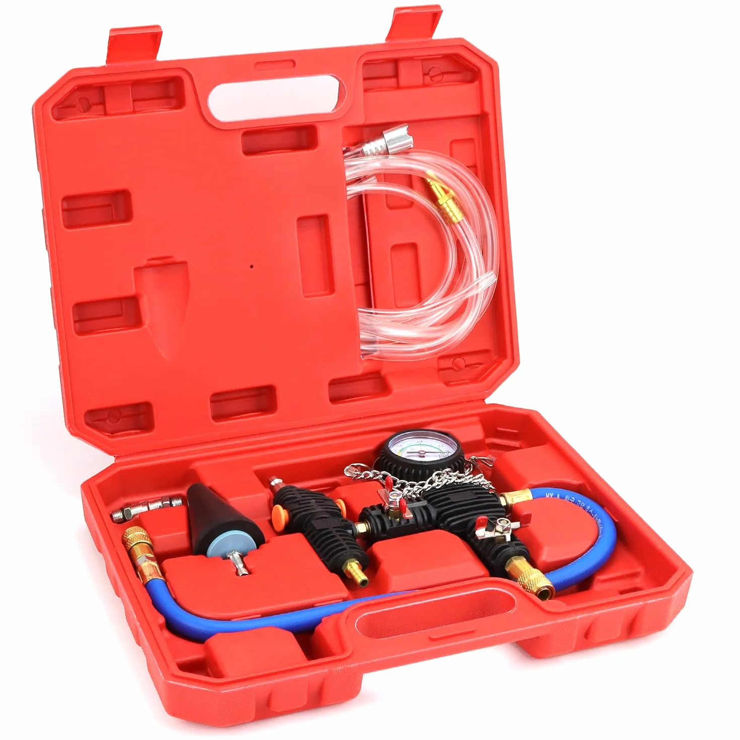 QWORK® Tester di Spurgo del Sistema di Raffreddamento, Ricarica del Liquido di Raffreddamento Attrezzo