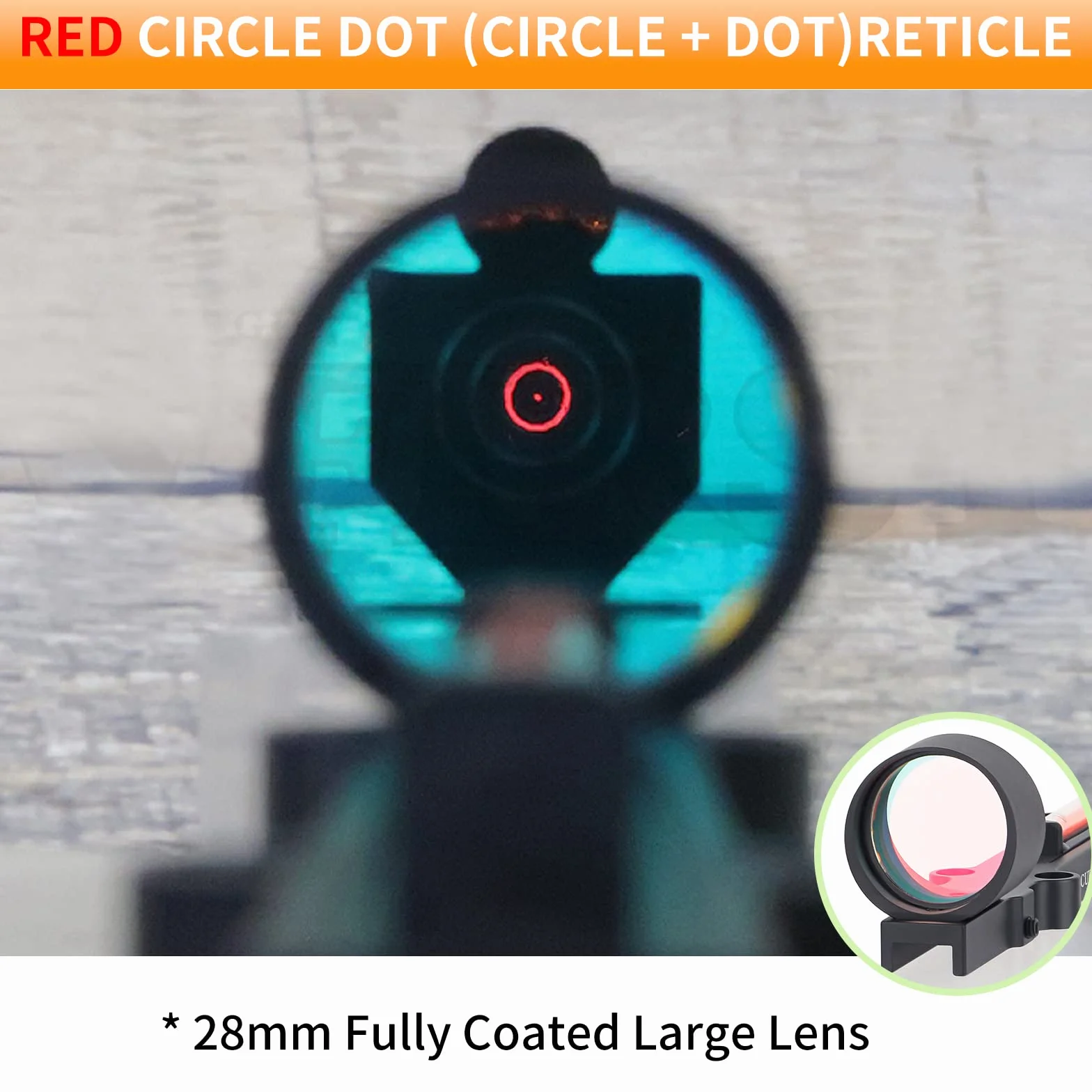 Mirino a punti rossi o verdi 3 MOA Circle Dot Sight fibra ottica leggero 10mm Rib Rail slide
