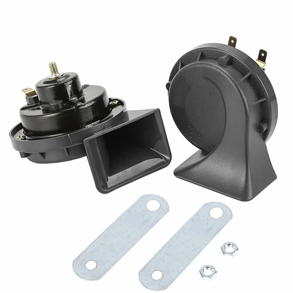 2Pcs 12V Trombe Auto 120db Super Forte Tromba per Camion Aria Elettrica Clacson Camion Impermeabile Corno di lumaca Horn Doppio Tono Veicolo Motociclo