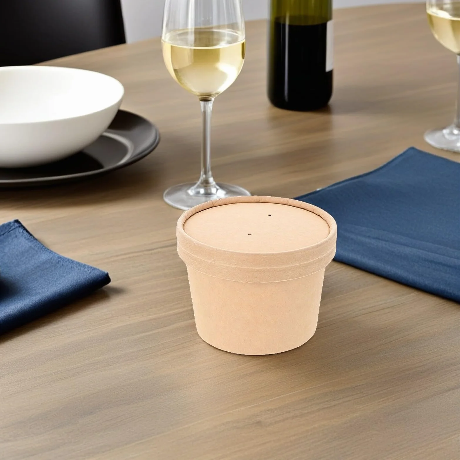 Coppette di Carta 8oz per Gelato e Yogurt, Confezione da 10 Pezzi