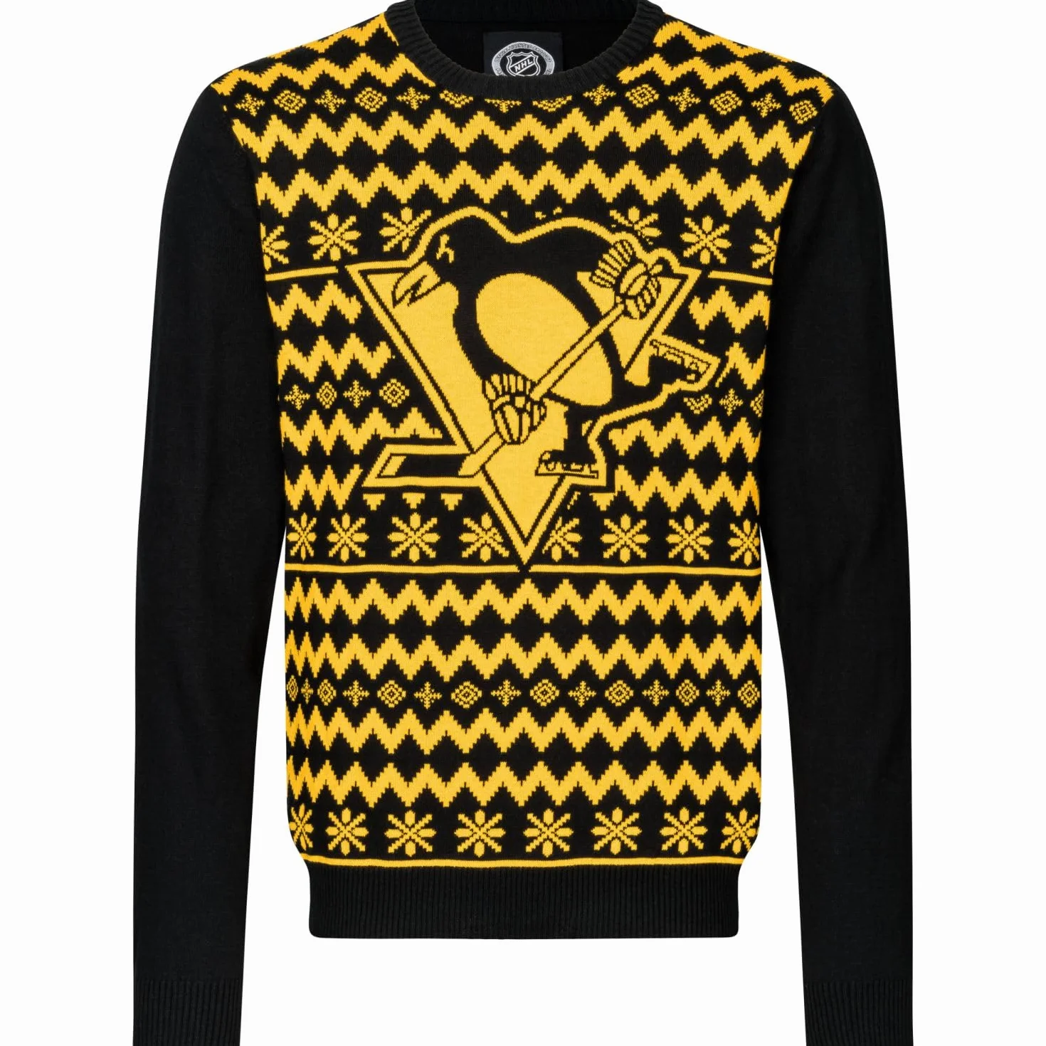 NHL Pittsburgh Penguins Ugly Sweater Big Logo 2 colori Christmas Pullover Natale