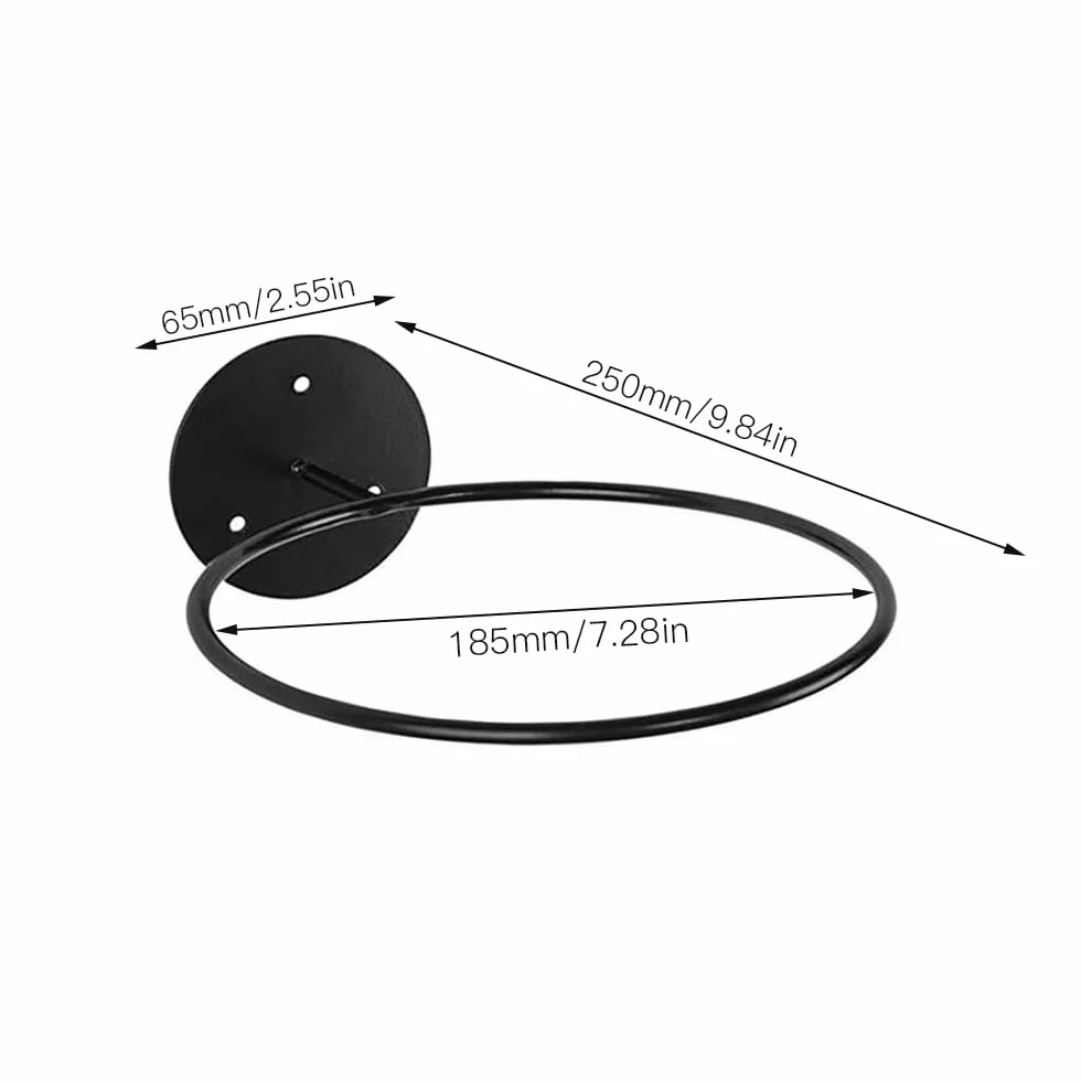 YunBey Supporto da Parete per Palloni 2 Pezzi Porta Palloni da Muro Universale in Metallo Nero