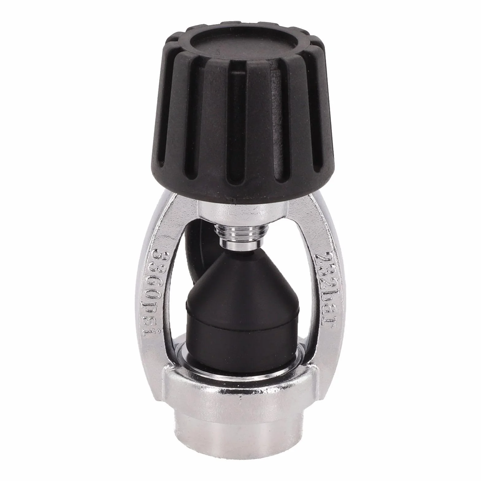 ARA Diving DIN do INT Adattatore regolatore ottone convertitore valvola primo stadio nero con tappo antipolvere