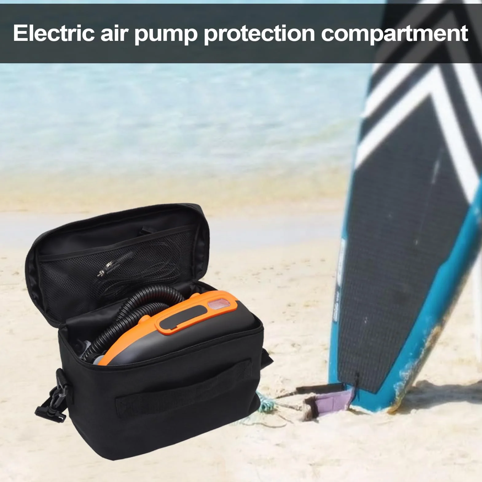 Borsa Per Pompa Gonfiabile Zaino Pagaia Vettore Elettrico Pummp Spazioso Portatile Cinghie Regolabili Attrezzature Sportive All'aperto Sport Acquatici