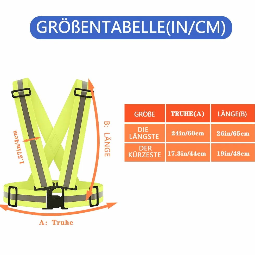 AYKRM Gilet Alta Visibilità con Striscia Riflettente per Corsa Ciclismo