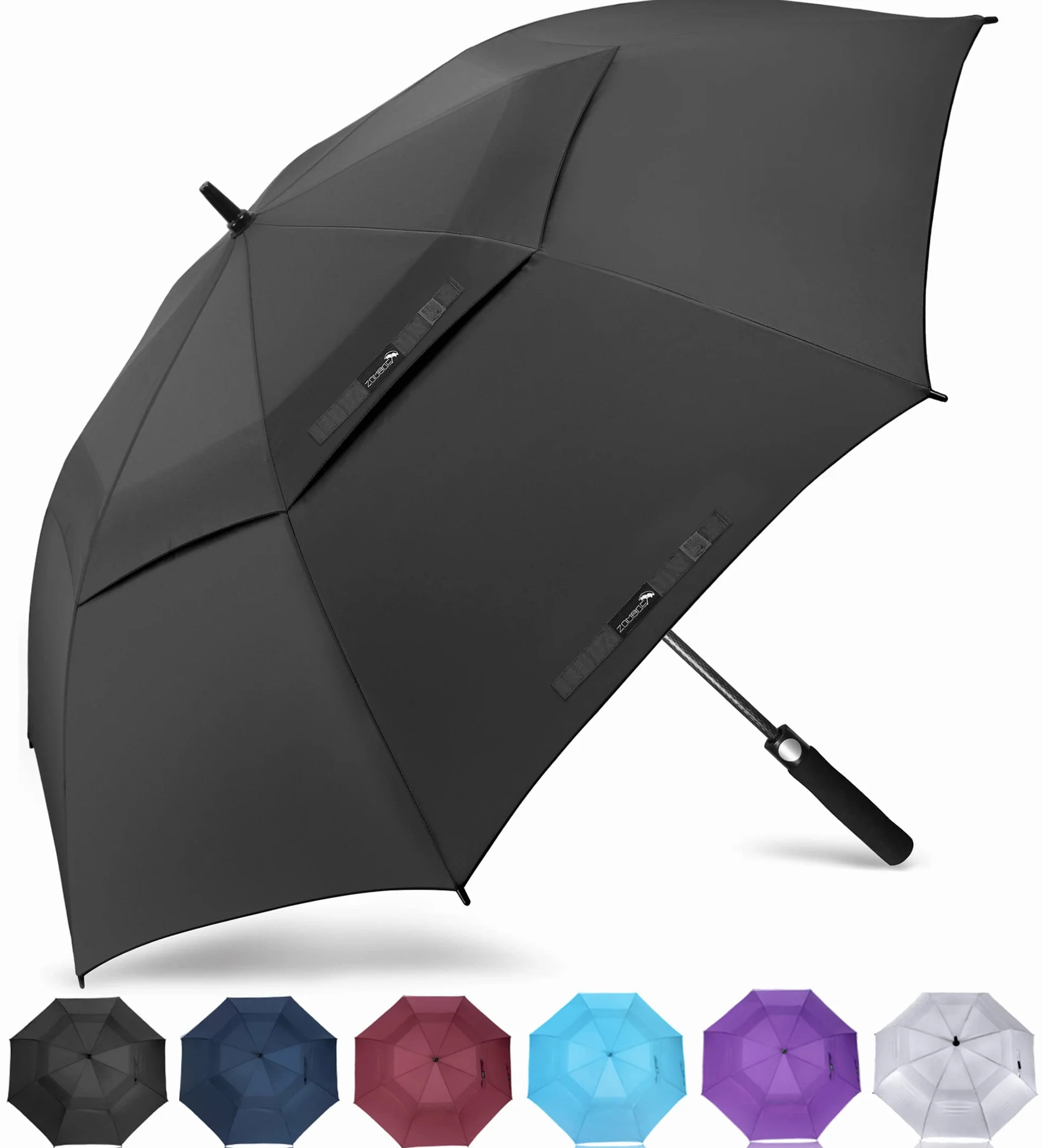 ZOMAKE Ombrello da Golf Grande 130/137/157/172cm Automatico Antivento Doppio Baldacchino Extra Large