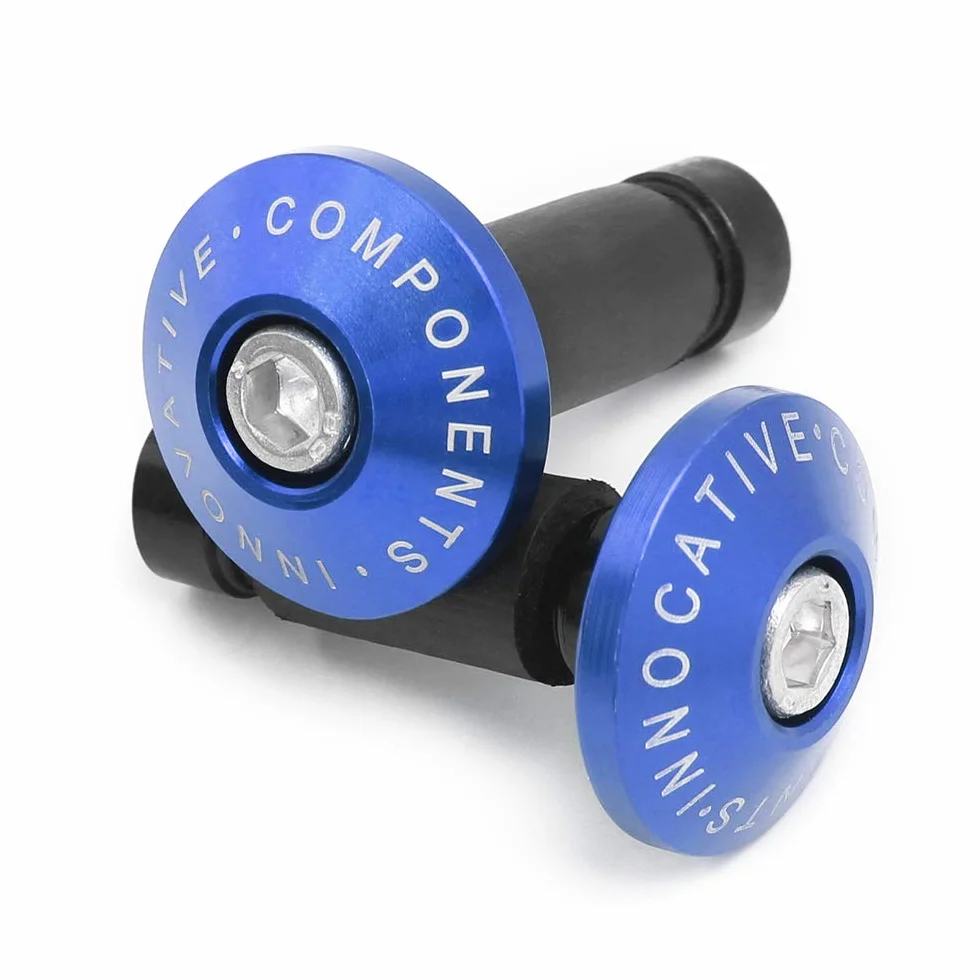 Ø22mm (7/8") Contrappesi per manubrio,Set Moto Manubrio Blocco Manopole Tappo Alluminio universali Tappi Manubrio Mtb Bici,Blu
