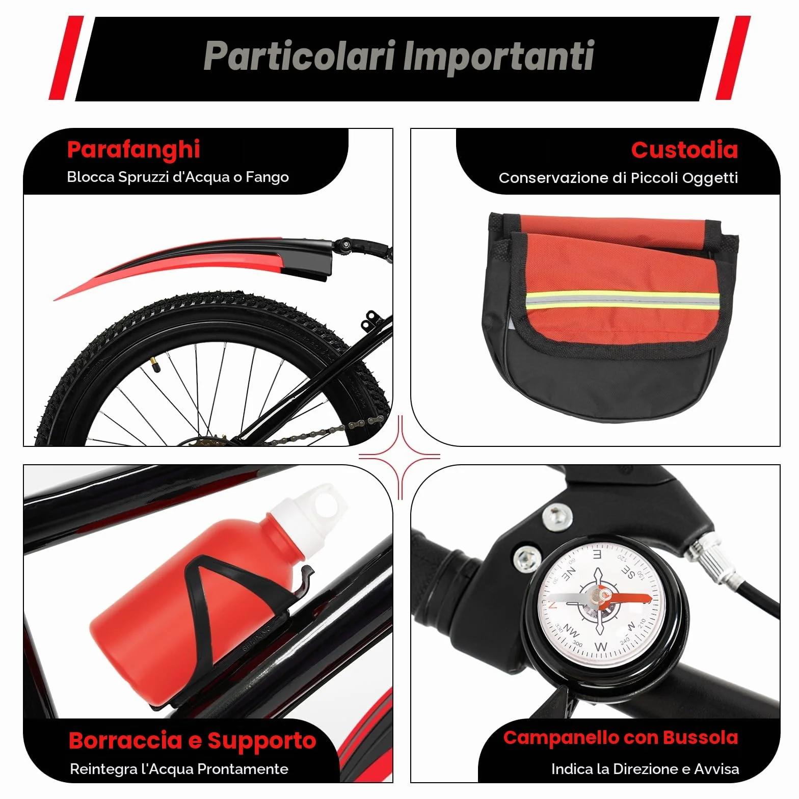 Bicicletta per bambini da 20 pollici 7 marce mountain bike altezza regolabile