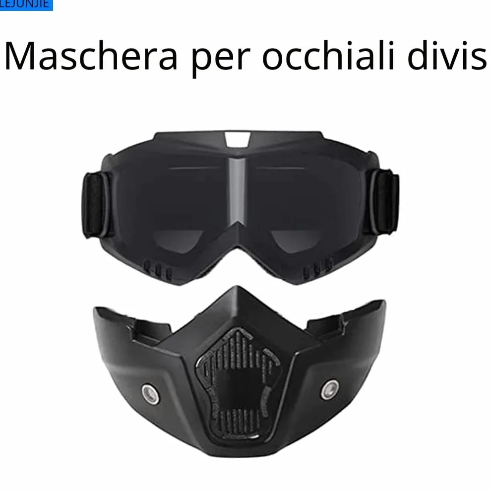 MICH Caschi tattici con maschera staccabile per Airsoft, Paintball e Caccia