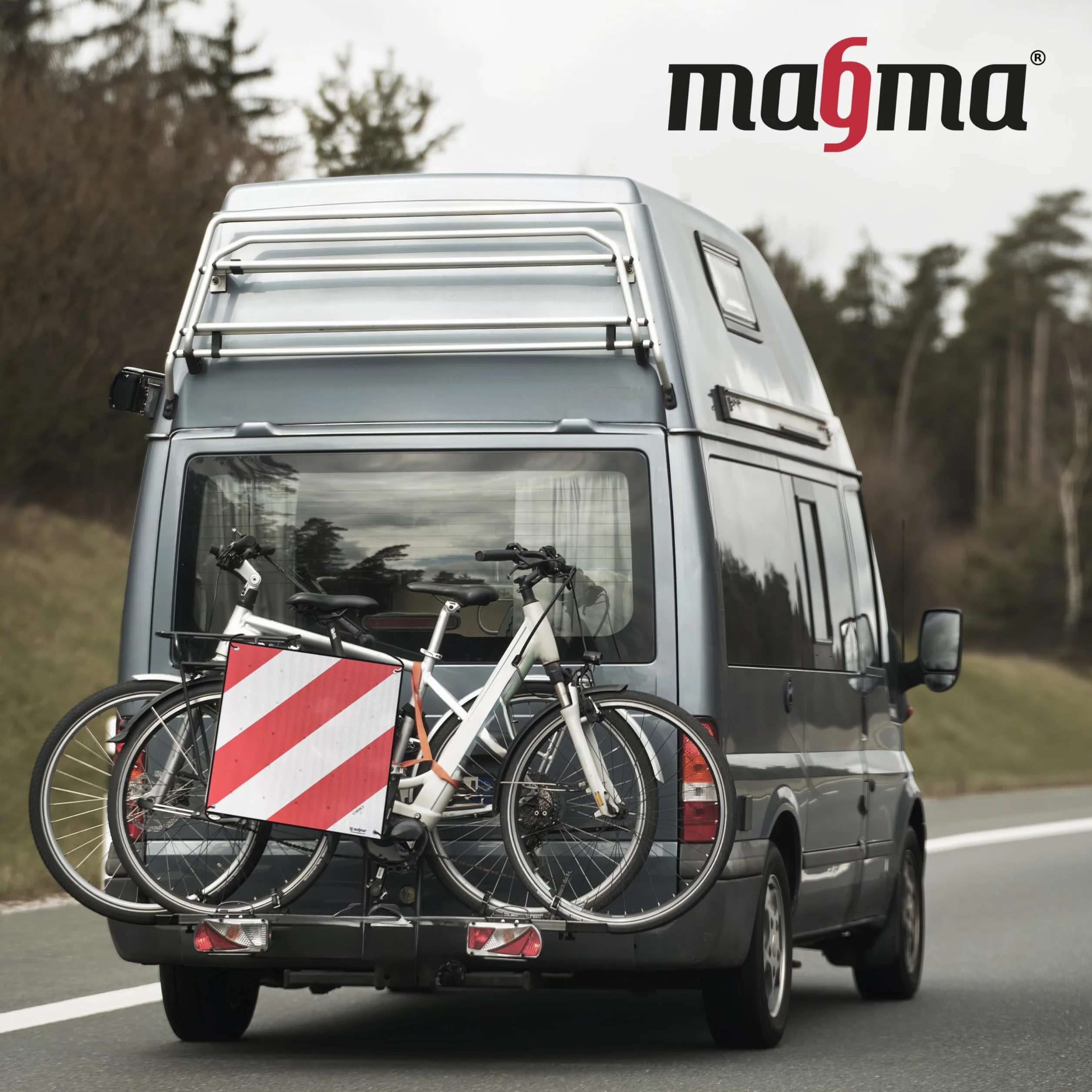 Magma 4 Cavi Elastici per Cartello Carichi Sporgenti 50cm Portabici Bici Moto Ganci Fissaggio