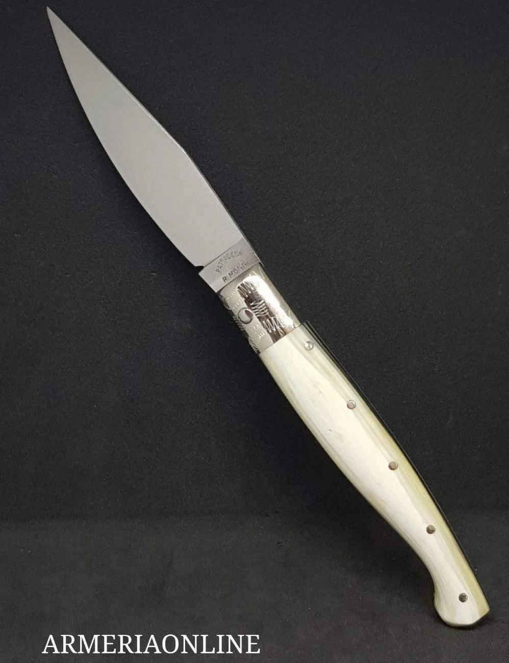 COLTELLO SARDO PATTADA ARTIGIANALE MANICO in CORNO COLLEZIONE TASCABILE da caccia ART 47 MANICO 13