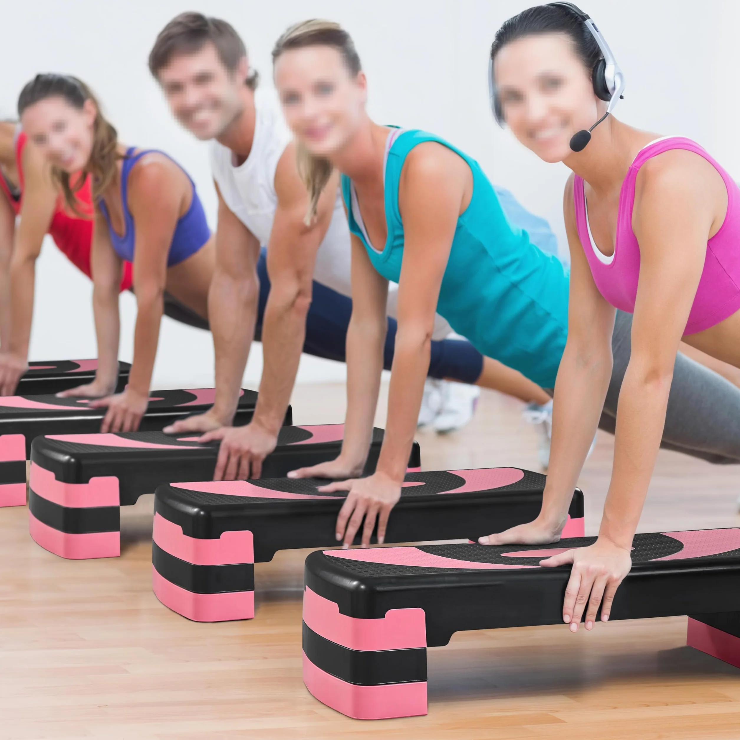 Yaheetech Step Aerobica 3 Altezze Regolabili 10/15/20 cm, Portata 250 kg, Piattaforma Fitness Antiscivolo 79,5 x 30 cm