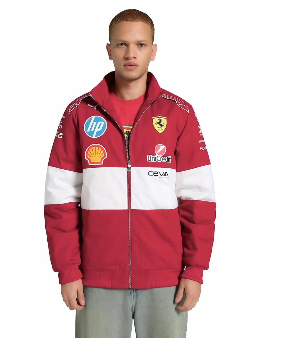 PUMA Scuderia Ferrari F1 Giacca Vintage Racing Team 2025 - Rosso