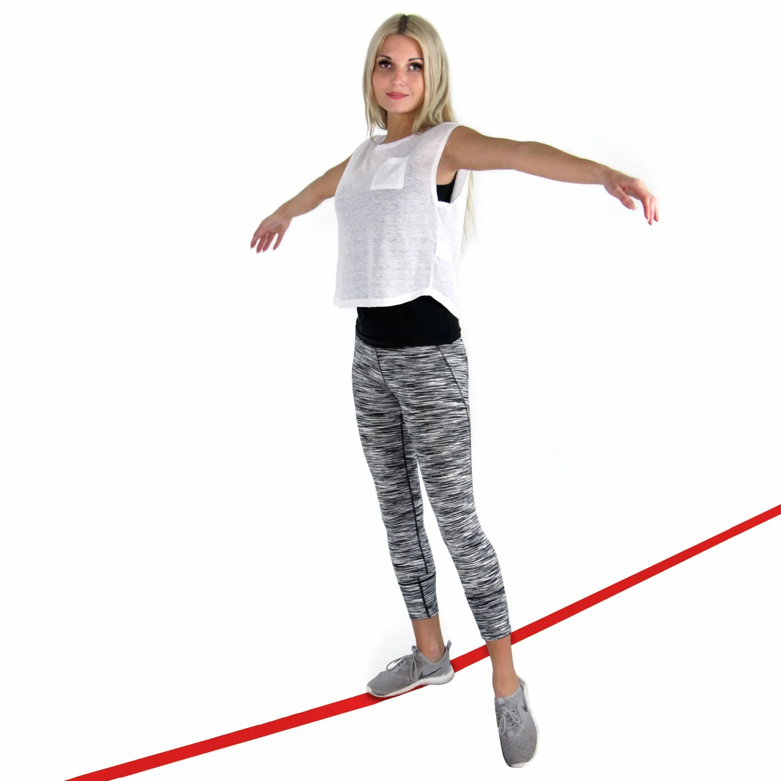 ALPIDEX Slackline 15 m 2t z ochroną drzewa i napinacza, czerwony