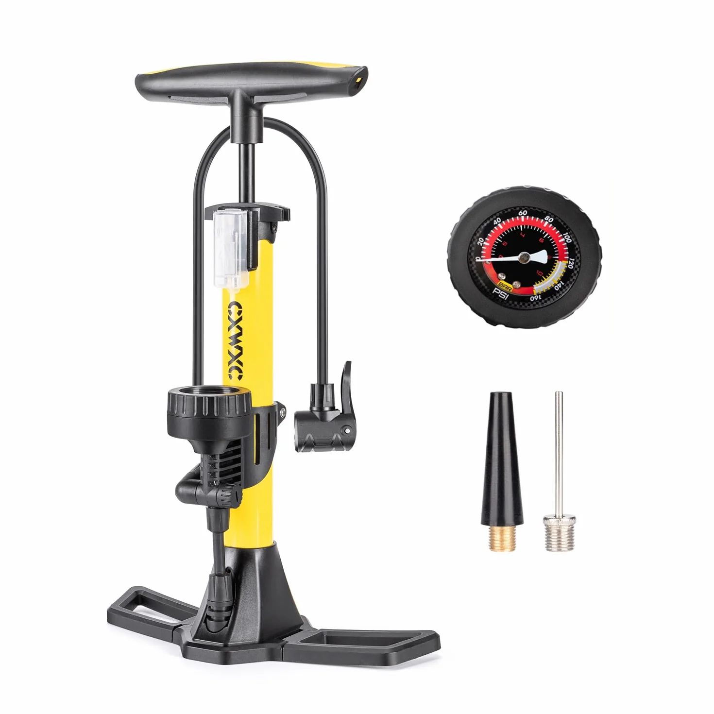 Pompa per bicicletta con manometro 11 bar/160 psi per strada, e-bike, MTB