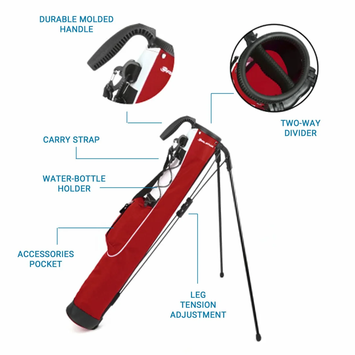Orlimar Pitch 'n Putt Borsa da Golf Leggera con Supporto