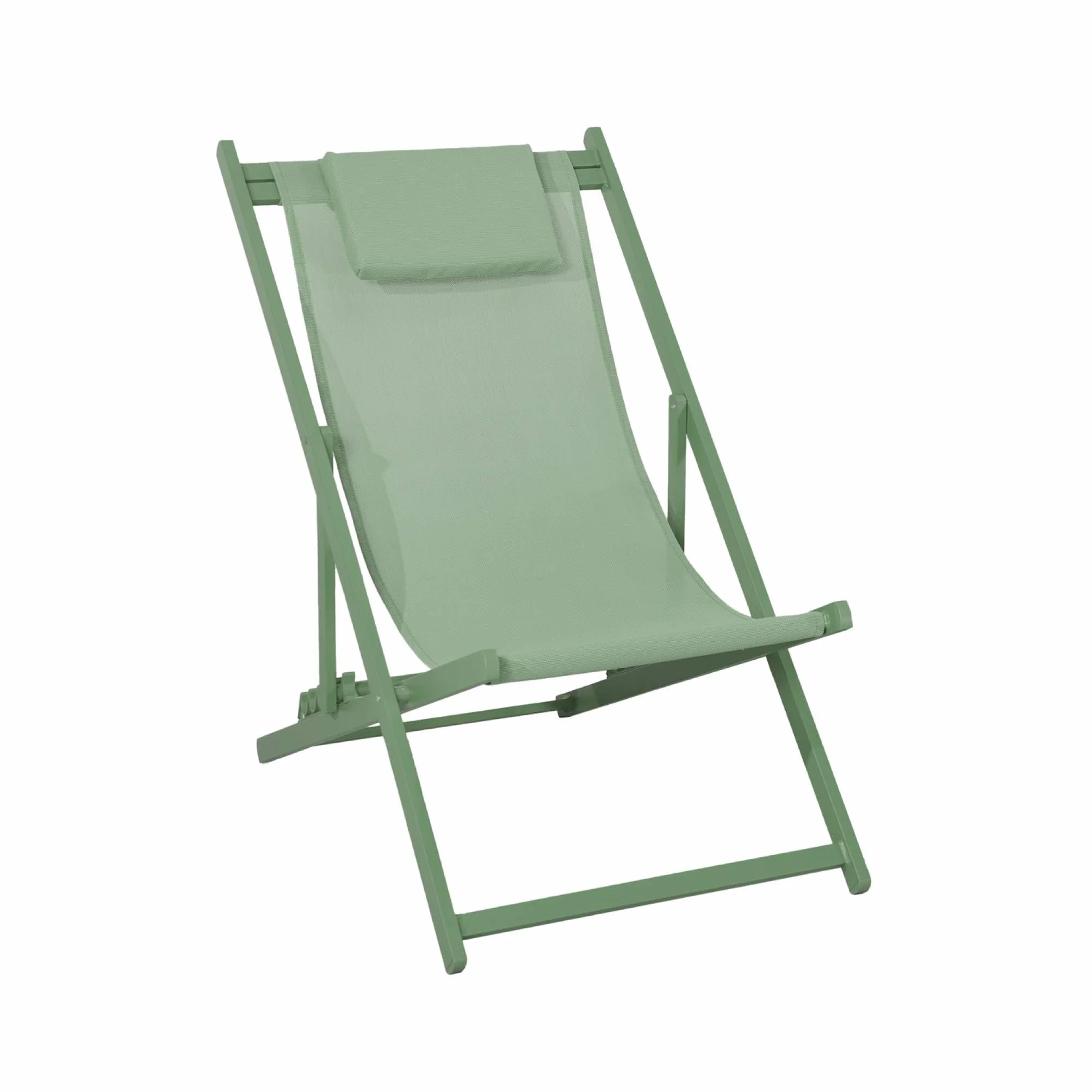Set 2 sedie sdraio in alluminio textilene multiposizione Verde - 99x88.5x58 cm