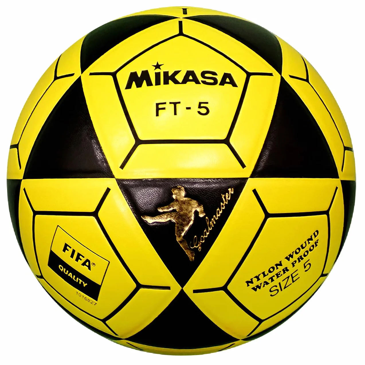 MIKASA FT5 Goal Master Pallone da calcio nero/giallo taglia 5