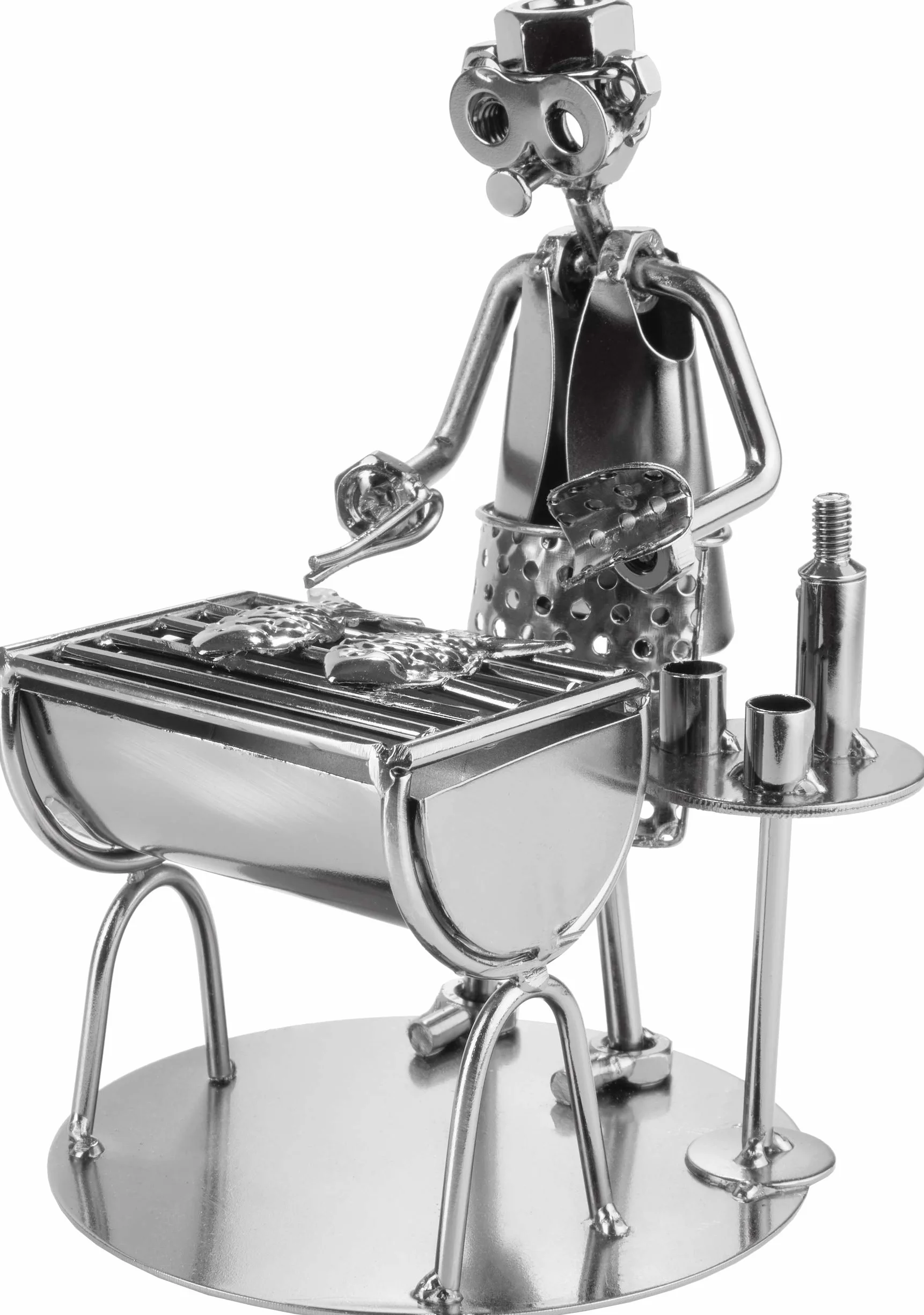 BRUBAKER Vite Uomo Grill per barbecue - Figura Uomo di Metallo - Fatto a Mano in Ferro