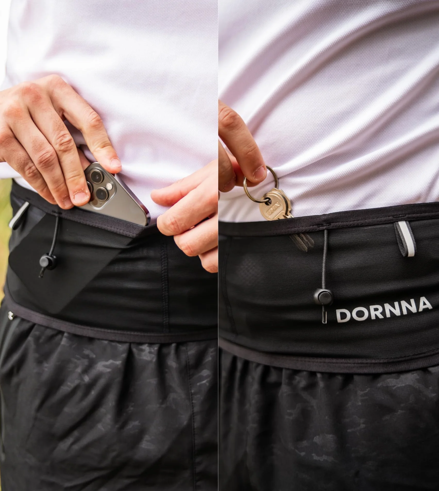 Skinny W1 Marsupio Running Borraccia Morbida 250 ml Corsa elastico porta pettorali bastoncini M-L