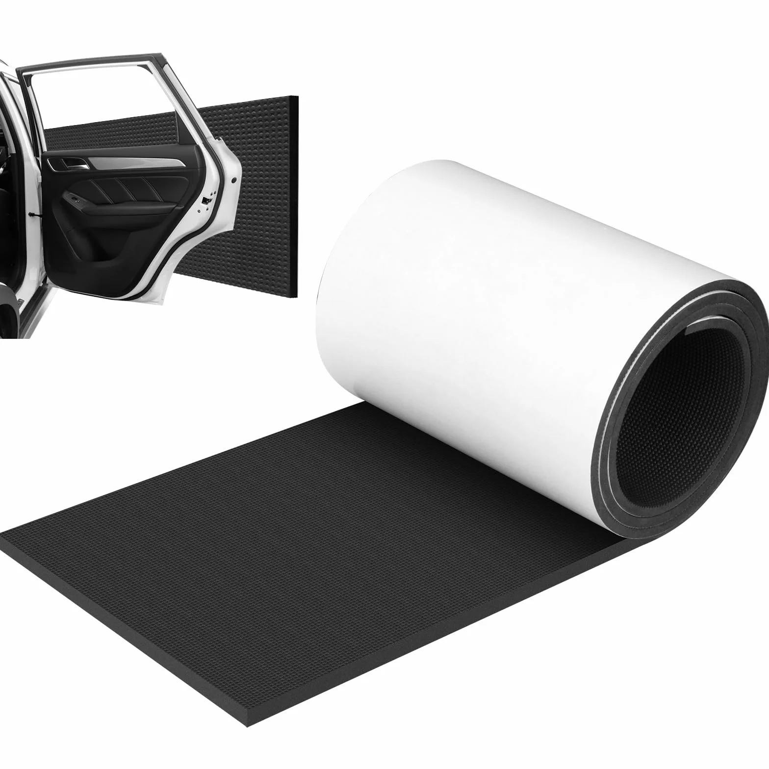 AiQInu Paracolpi Garage, Protezione da Muro per Pareti di Garage, 20cm x 2 m x 6mm Adesivi Gommapiuma e Ammortizzanti Protettiva per Paraspigoli Muro, per Garage, Parcheggi Degli Hotel