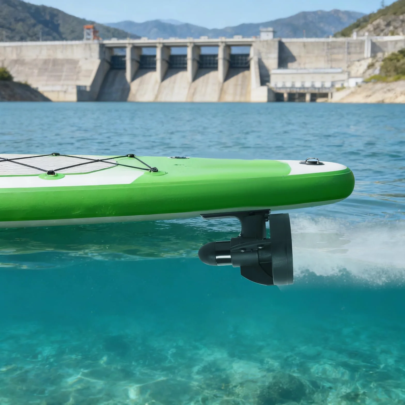 Thruster subacqueo 12 V 288 W 200 kg spinta 4-5 km/h motore elettrico per SUP tavola da surf senza batteria