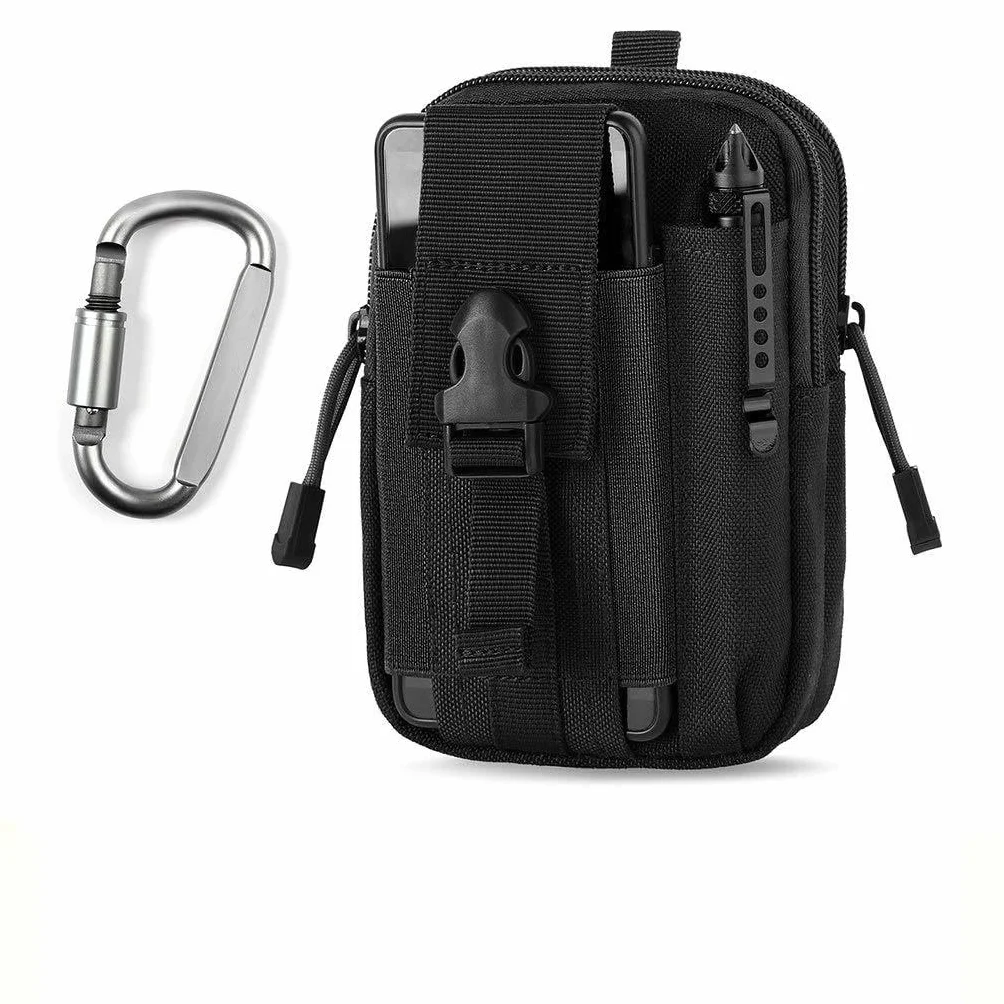 Unigear Marsupio Tattico da Cintura 1000D con Moschettone per Ciclismo, Escursionismo
