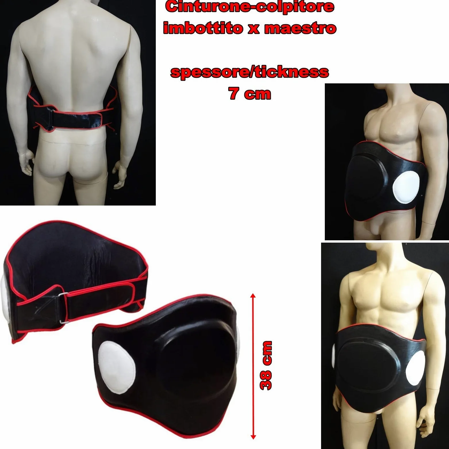 mmasport Cinturone Scudo colpitore Maestro Low Kick Protector colpitore per calci Bassi Belly Pad