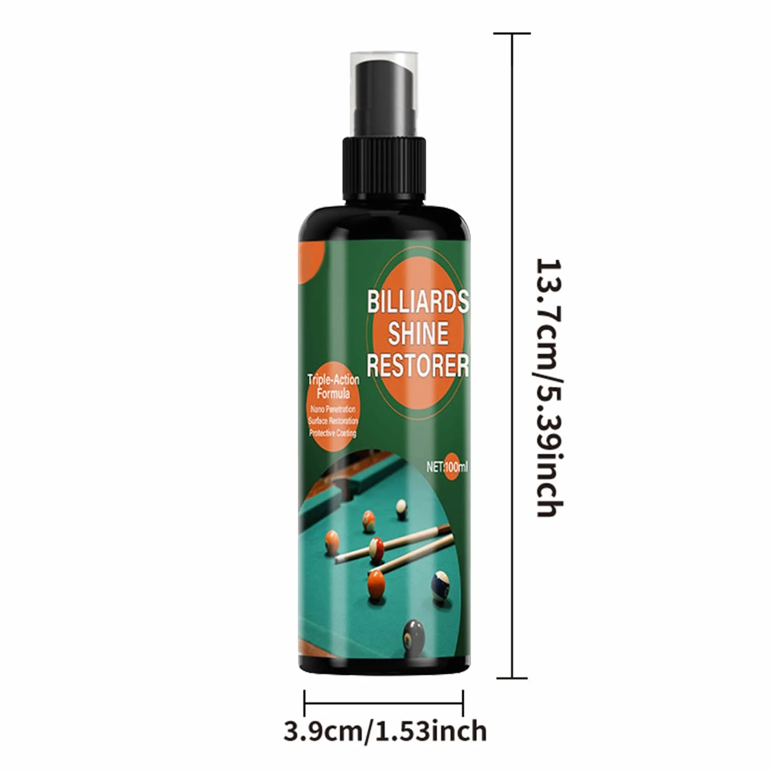 Spray Pulitore Tavoli Biliardo 100ml Lucidante Professionale Biglie